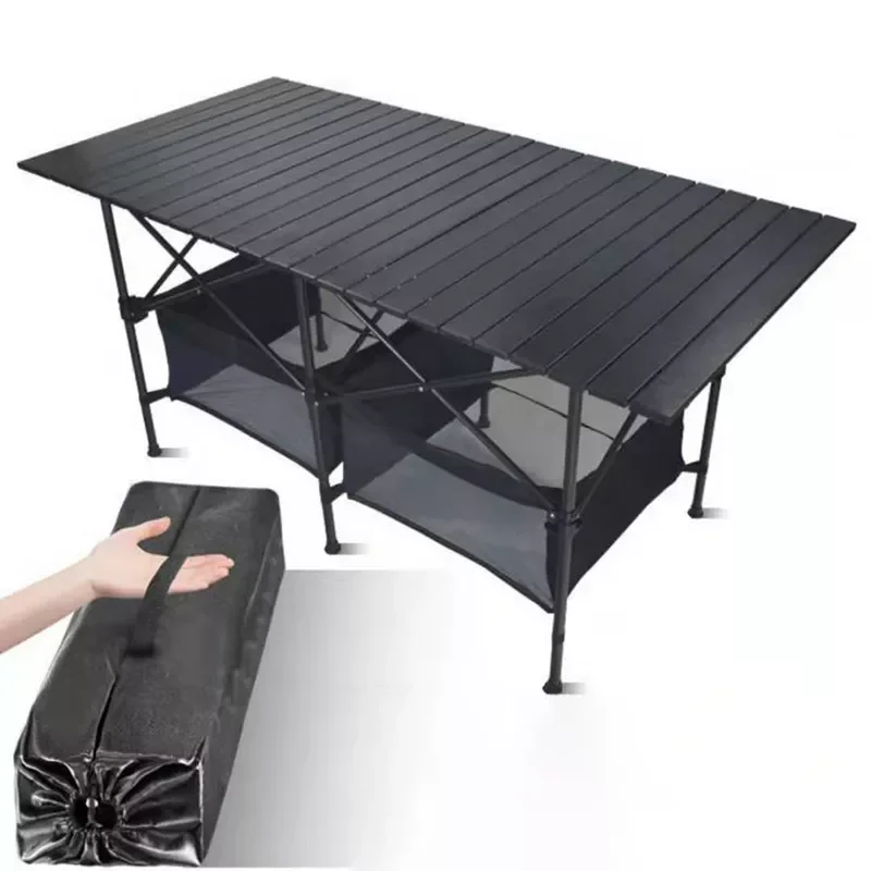 Roll-up camping table